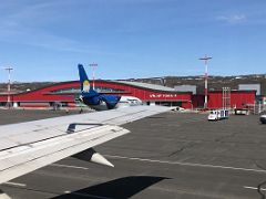 08A Airplane Arriving At Iqaluit Airport Terminal Building Baffin Island Nunavut Canada For Floe Edge Adventure